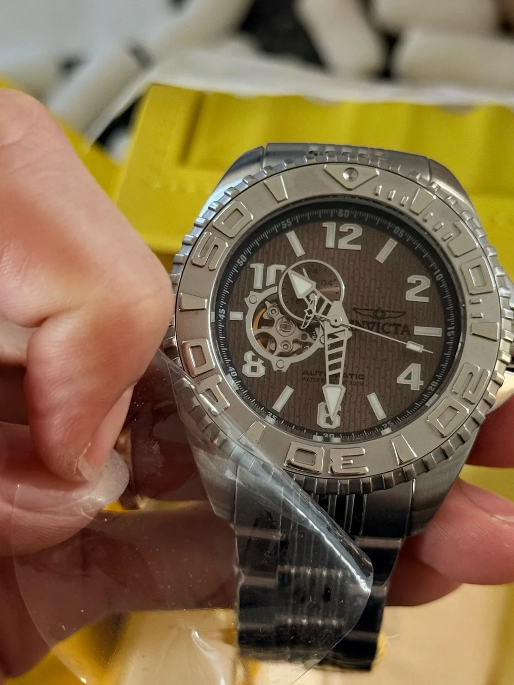 Invicta Automatic NH39A Men's Stainless Steel Silver Watch - Skeleton Dial